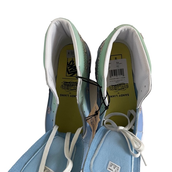 Vans x SpongeBob Sandy Cheeks Liang SK8-Hi Blue Flower Hi Top Sneakers Mens 11 - Picture 2 of 11
